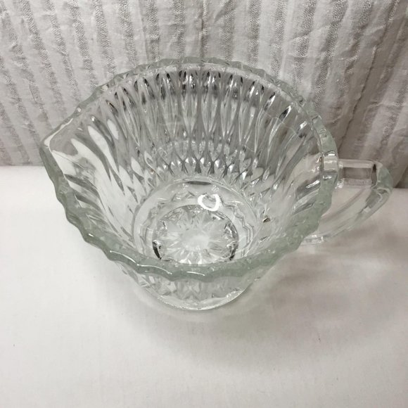 Indiana Tiara Diamond Point Clear Glass Creamer Pitcher - Picture 2 of 5